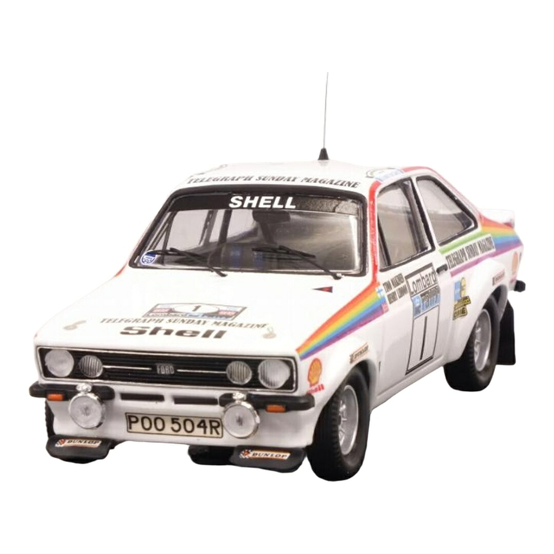 Fordジェラルド・r・フォード Escort附き添い Mk2 No.1 RACラリー 1976 Makinen/Lliddon 白いこと / TROFEU 1/43 ミニカー