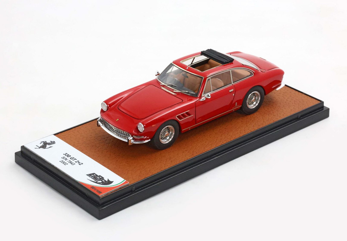 【予約】Ferrariフェラーリ 330 GT 2+2 Single light open roof red cuoio interior S/N 7843 / BBR 1/43 ミニカー|ラストホビー