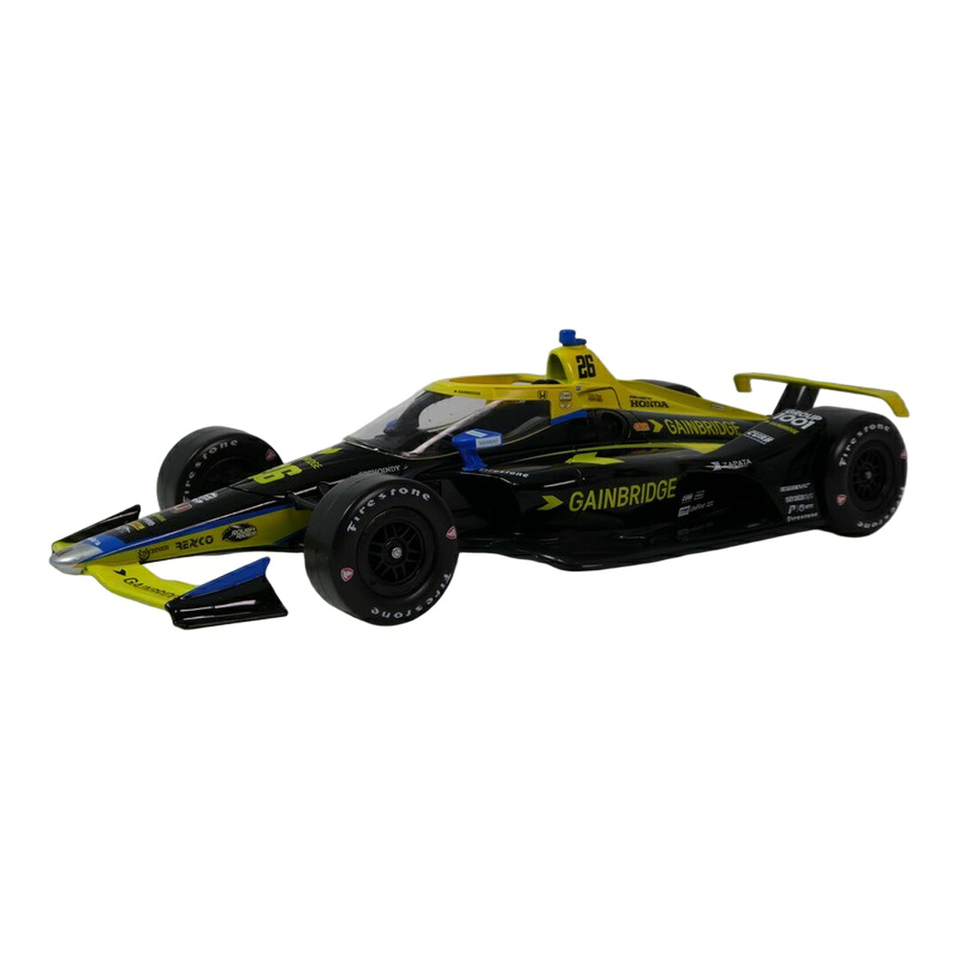 Hondaホンダ Dallara 2023 ブラック/イエロー #26 Gainbridge / Greenlight 1/18 ミニカー|ラストホビー