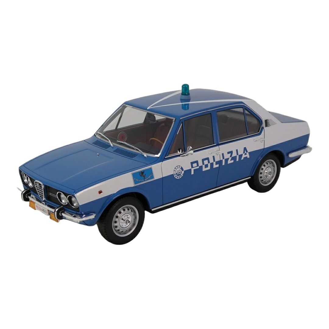 Alfa Romeoアルファロメオ Alfettaアルフェッタ 1.8 1976 ポリスカー ブルー/ホワイト / LAUDO 1/18 ミニカー｜ラストホビー