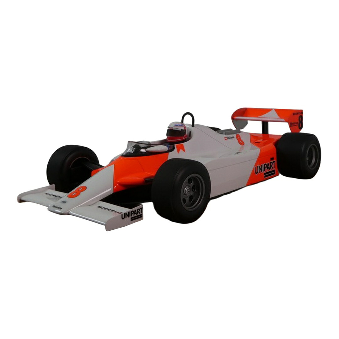McLarenマクラーレン MP4/1B 1982 ホワイト/オレンジ #8 モナコGP ニキ・ラウダ / Tecno 1/18 ミニカー｜ラストホビー