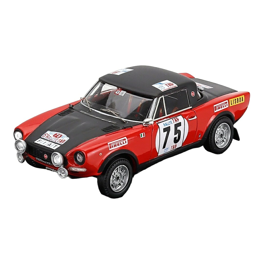 Fiatフィアット 124 スポーツ 1600 スパイダー ナイトバージョン No.75 ラリーTAP 1972 A.Paganelli/N.Russo レッド/ブラック 150台限 / Trofeu 1/43 ミニカー｜ラストホビー