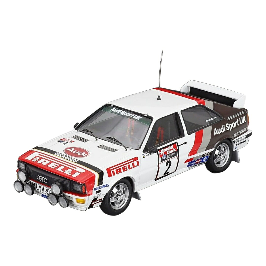 Audiアウディ Quattro ナイトバージョン #2 優勝 ラリースコティッシュ 1982 Hannu Mikkola Arne Hertz ホワイト/レッド 150台限定 / Trofeu 1/43 ミニカー|ラストホビー