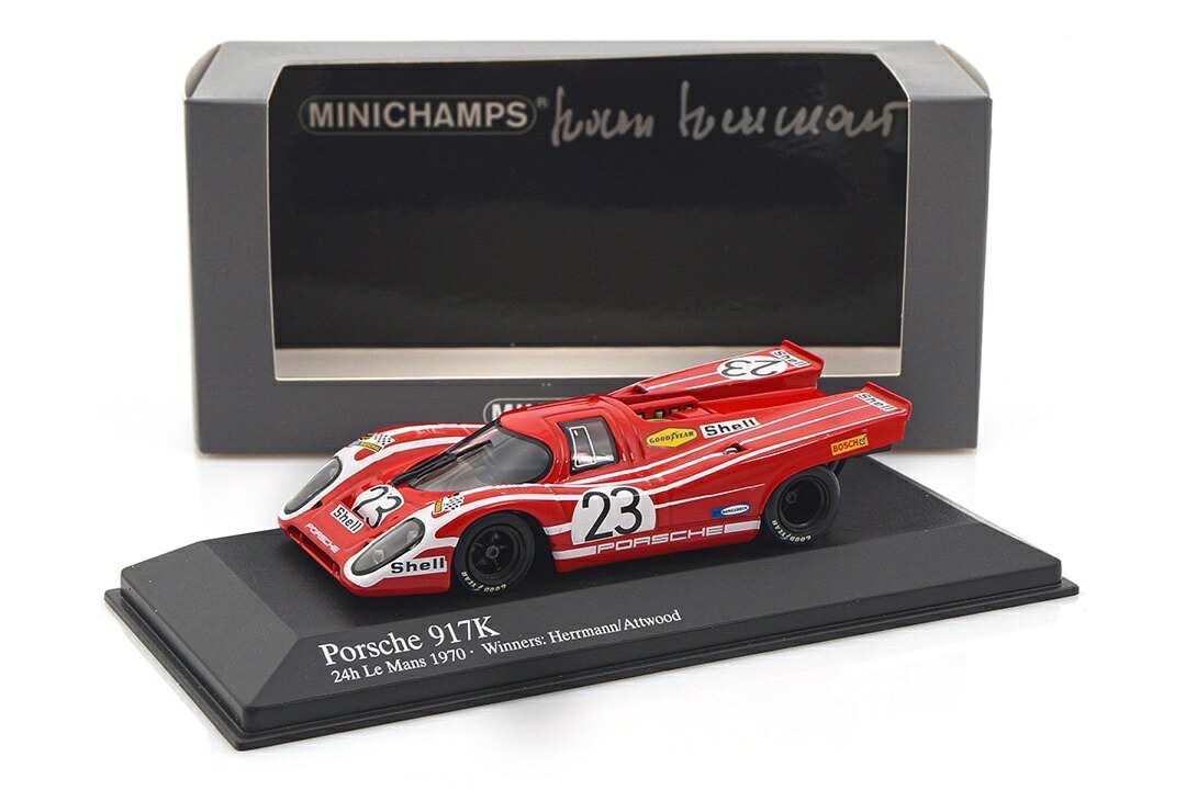 Porscheポルシェ 917K #23 優勝車 24時間 Le Mans 1970 Hans Herrmann直筆サイン入り / MINICHAMPS 1/43 ミニカー|ラストホビー