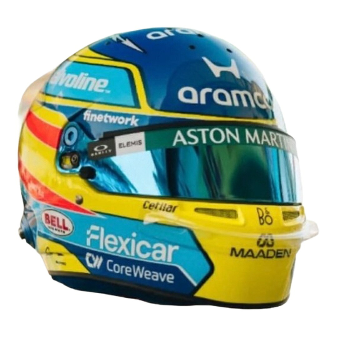 【予約】2026年発売予定 Fernando Alonso フェルナンドアロンソ ヘルメット Aston Martin アストンマーティン #14 2026 イエロー ブルー / MINI HELMET 1/2 ミニカー|ラストホビー