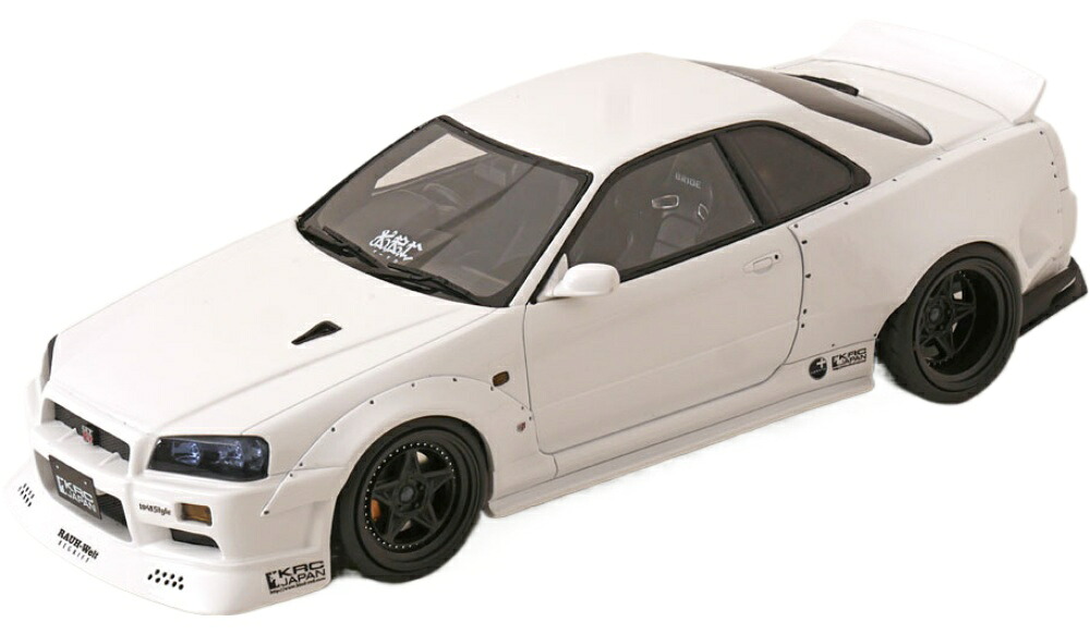 Nissan Skyline GT R (R34) 2019 白いこと/ OTTO 1/18 ミニカー