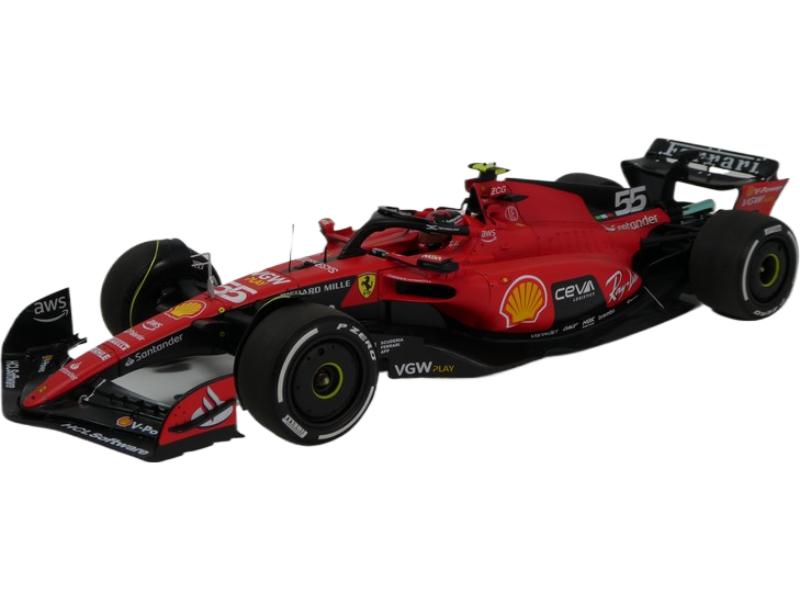 Ferrari SF 23 2023年 F1 シンガポールGP 優勝 #55 C サインツ/ BBR 1/18 ミニカー