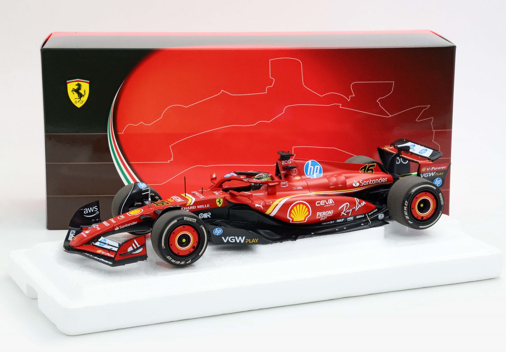 【予約】FERRARIフェラーリ F1 SF24 N 16 WINNER MONZA ITALY GP 2024 C LECLERC RED BLACK / BBR 1/18 ミニカー 41,015円