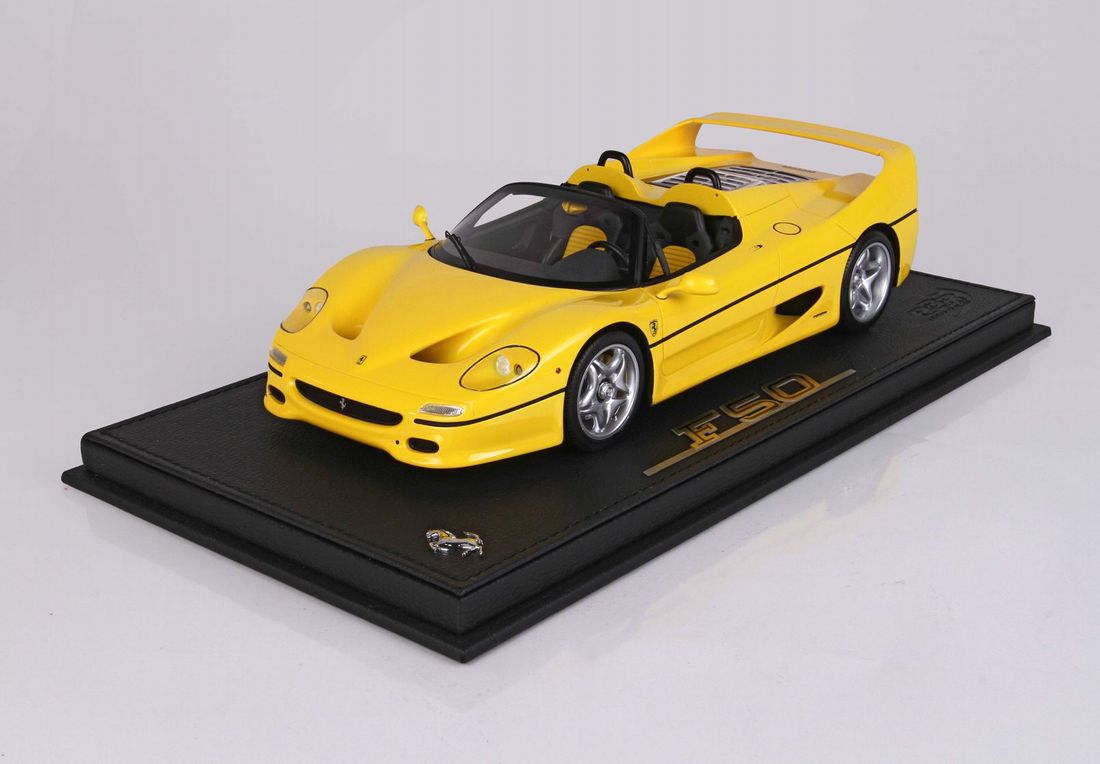 FERRARIフェラーリ F50 SPIDER 1995 GIALLO MODENA YELLOW 139台押さえる / BBR 1/18 ミニカー