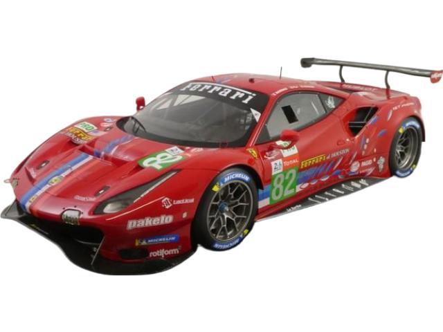 Ferrari 488 GTE Team Risi 2020年 ルマン24第四次元スピード競技 GTE PRO #82 見せびらかす容れもの付き添い人/ BBR 1/18 ミニカー