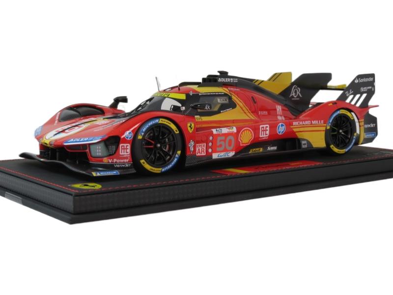 Ferrari 499P 2024年 ルマン24第四次元スピード競技 勝ちとる #50 Fuoco Molina Nielsen 見せびらかす容れもの付き添い人/ BBR 1/18 ミニカー