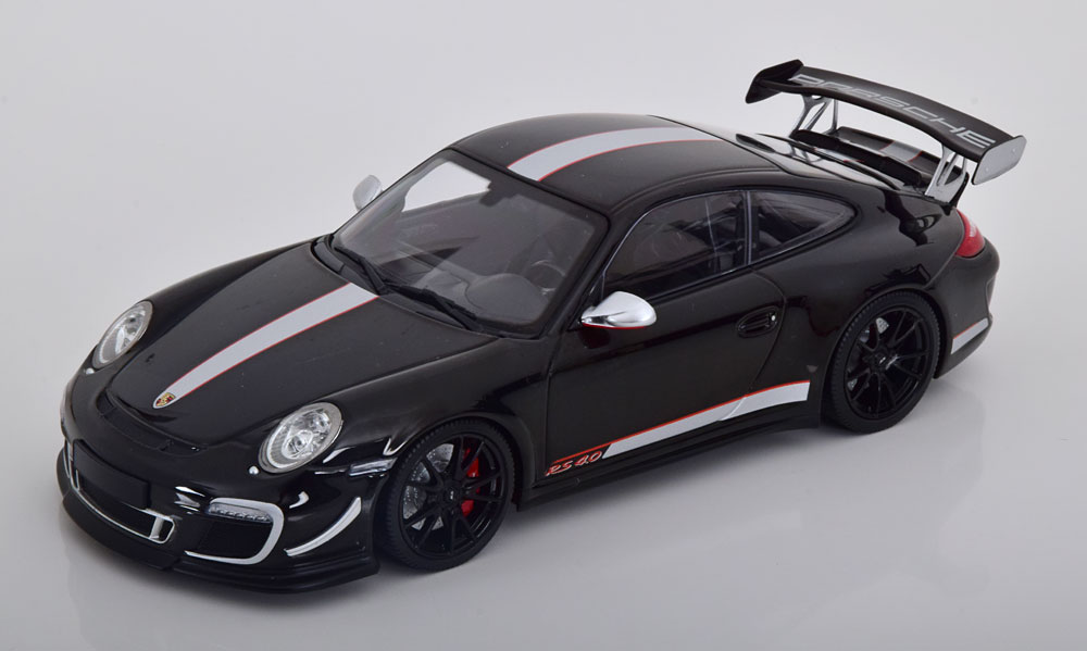 ポルシェ 911 (997) GT3 RS 4.0 2011 黒いこと/しろがね色/赤いこと/ MINICHAMPS 1/18 ミニカー