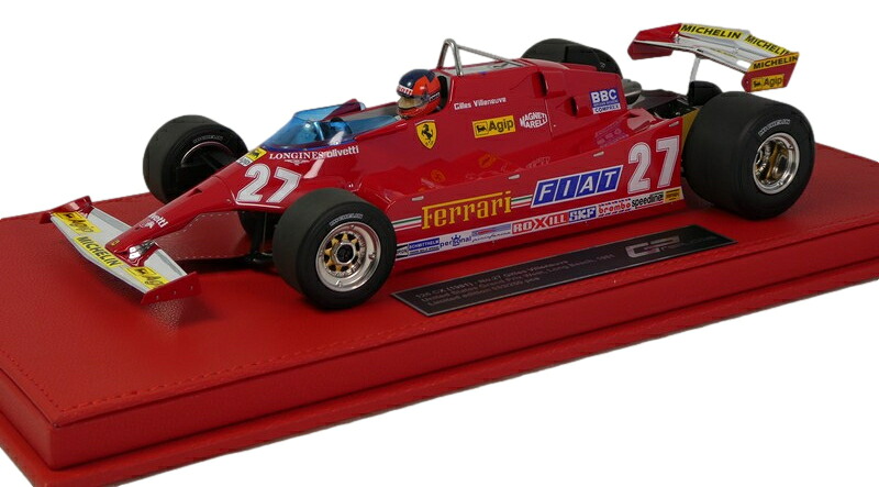 Ferrari 126 CX Comprex 1981年 F1 ロングビーチGP #27 G ヴィルヌーヴ ディスプレイケース付き/ GP Replicas 1/18 ミニカー｜ラストホビー