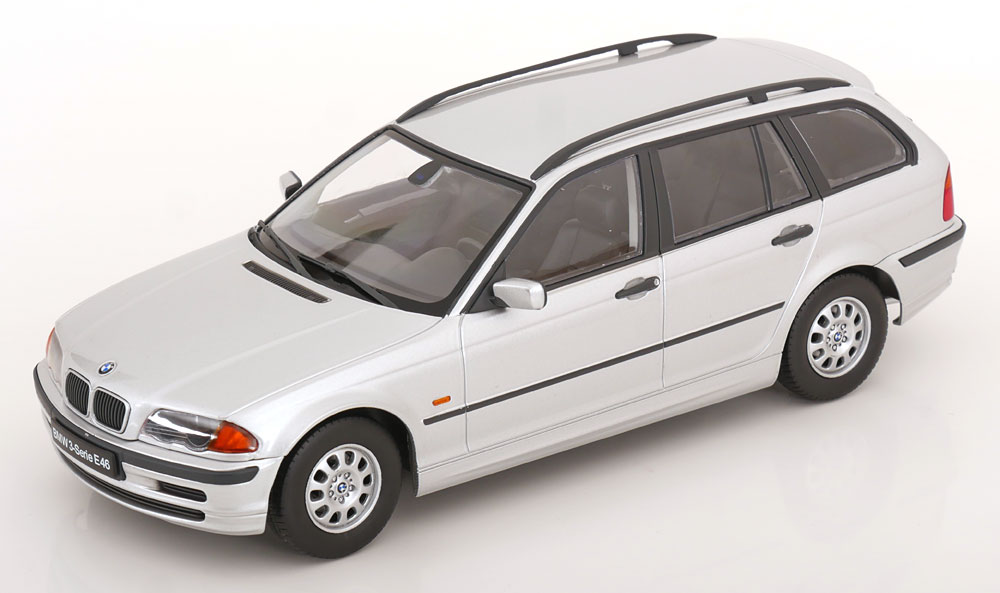 BMW 3つづき物 E46 ツーリング 1999 しろがね色/ KK-SCALE 1/18 ミニカー 車-乗り物のおもちゃ