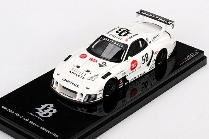 【予約】MAZDAマツダ RX7 (FD3S) N 58 LB スーパーシルエット COLLET ATHLETE 2024 ホワイト / TRUESCALE 1/43 ミニカー|ラストホビー