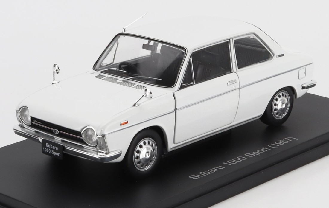 SUBARUスバル 1000 運動競技 1967 白いこと HACHETTE-JAPANESE-CAR-COLLECTION / EDICOLA 1/24 ミニカー 車-乗り物のおもちゃ-おもちゃ