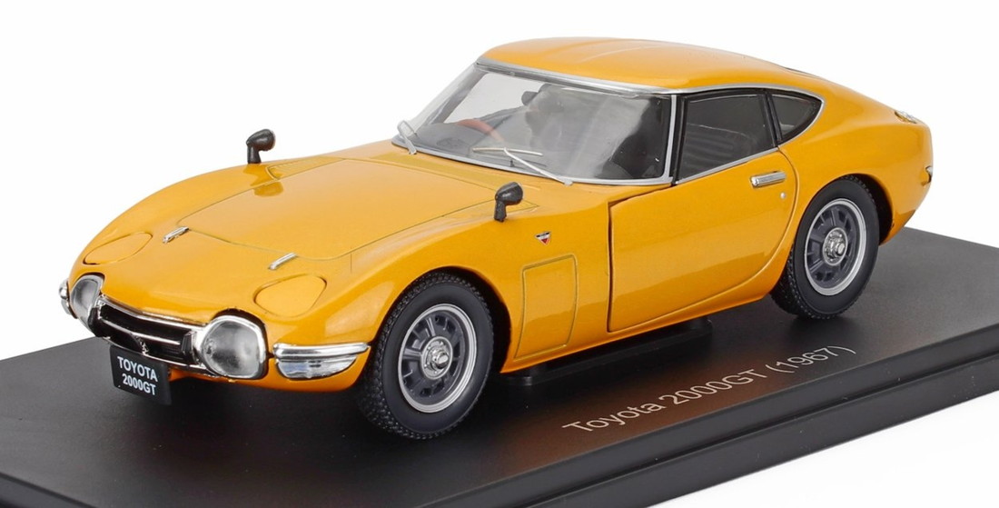 Toyotaトヨタ 2000 GT MF10 1967 黄み HACHETTE-JAPANESE-CAR-COLLECTION / EDICOLA 1/24 ミニカー 車-乗り物のおもちゃ