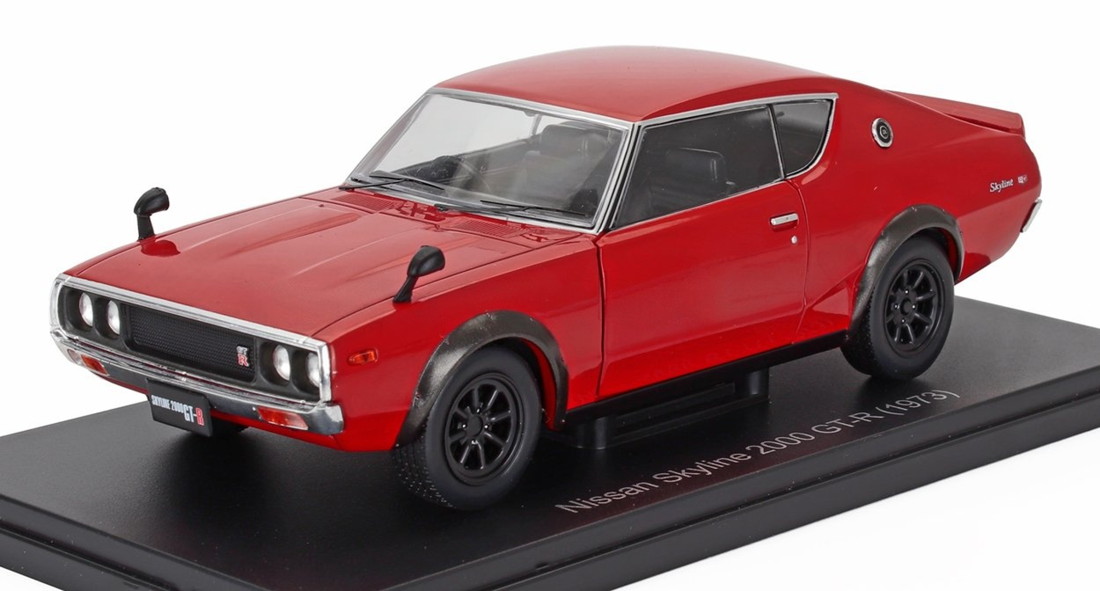NISSANニッサン SKYLINE視水平線 2000 GT R COUPEクーペ 1973 赤いこと HACHETTE-JAPANESE-CAR-COLLECTION / EDICOLA 1/24 ミニカー 乗り物のおもちゃ-車-おもちゃ
