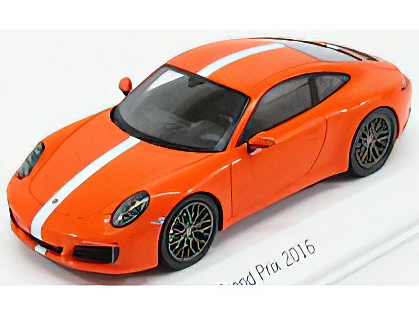 2021人気特価 1 - PRIX SPARK WHITE 43 2015 PORSCHEポルシェ 911 GRAND ORANGE S ミニカー  TENNIS 991-2 CARRERA 乗り物のおもちゃ