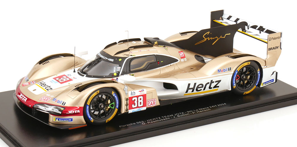 Porsche 963 No.38 24時間ルマン Rasmussen/Button/Hanson 2024 ケース付き/ Spark 1/18 ミニカー