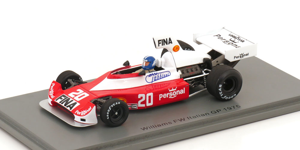Williams FW No.20 GPイタリア Zorzi 1975/ Spark 1/43 ミニカー