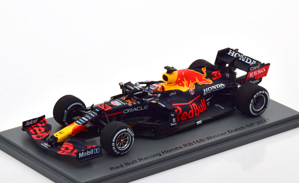 Red Bull Honda RB16B 優勝 GPオランダ 世界チャンピオン Verstappen 2021 ピットボード付き/ Spark 1/43 ミニカー