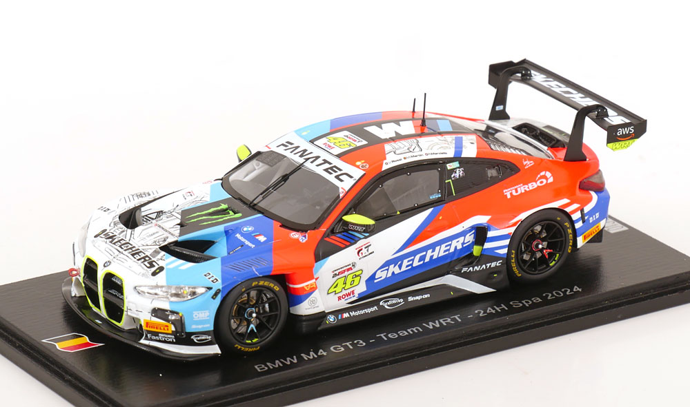 BMW M4 GT3 No.46 24第四次元スパ Marciello/Martin/Rossi 2024 押さえる1500個/ Spark 1/43 ミニカー