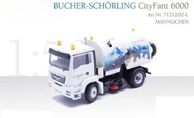 Mannlichen MAN TGS M Road sweeper Bucher-Sch?rling City Fant 6000 /Conrad 1/50建設機械模型｜ラストホビー