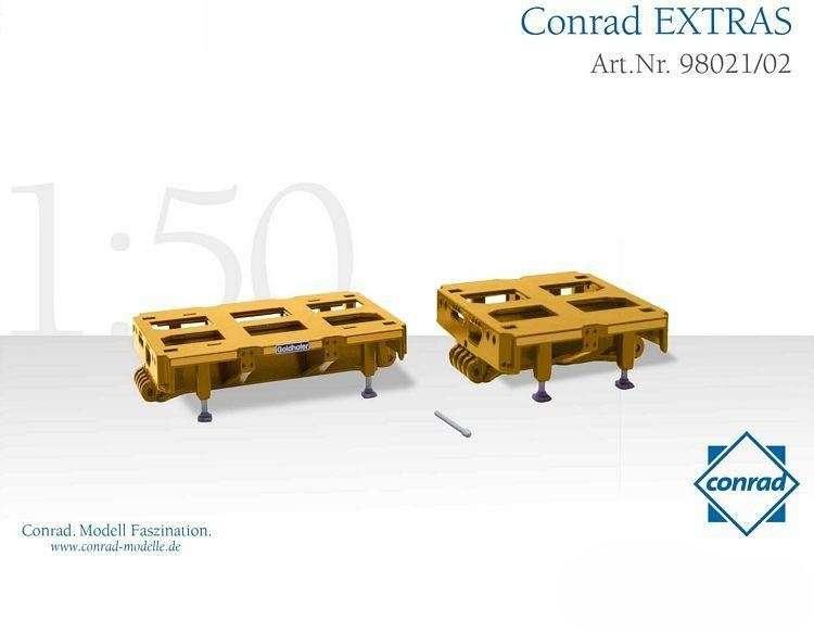 Goldhofer Hochbett 2-axle und 3-axleトレーラー /Conrad 1/50建設機械模型