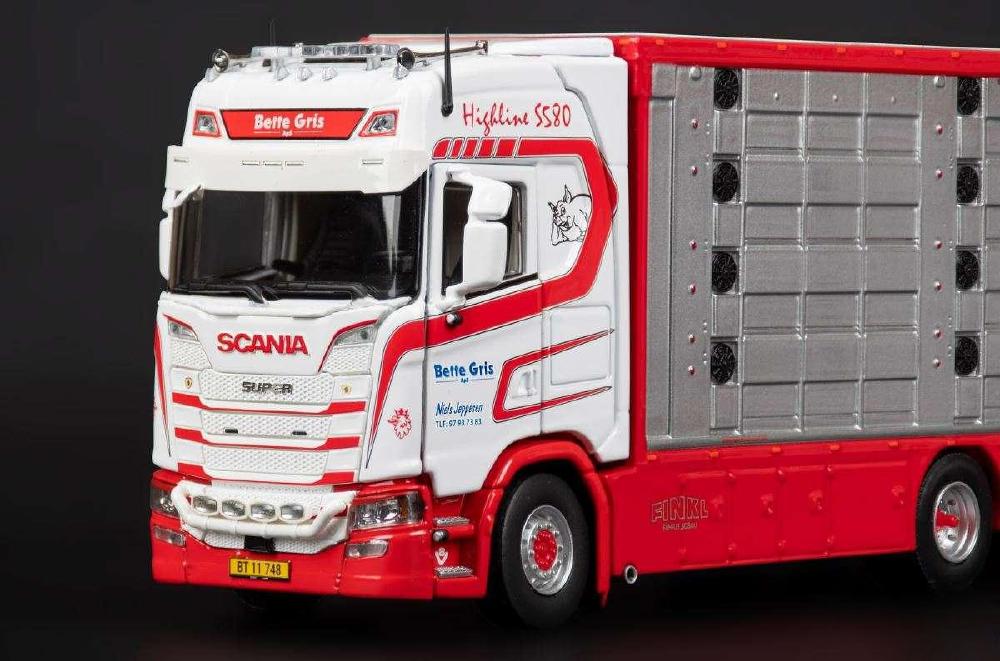 【取っておく】2023年発売予定を組むBETTE GRIS SCANIA S HIGH ROOF LIVESTOCK TRAILER 貨物自動車/築き上げる機械類ひな型 工事鉄道車両IMC 1/50 細密画