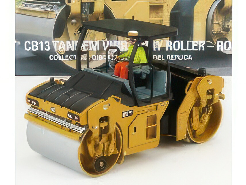 CATERPILLAR CATCB13 RULLO VIBRANTE MONOTAMBURO SCHIACCIASASSI STONE CRUSHER ROLL UTILITY COMPACTOR YELLOW BLACK / Diecast Masters 1/50 建設機械模型 工事車両