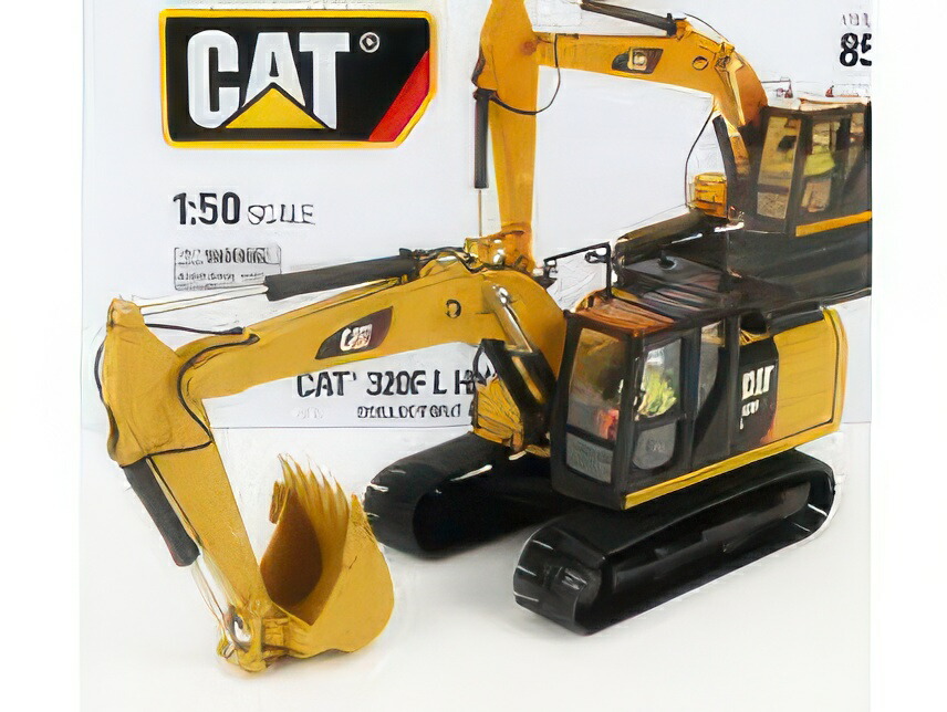 CATERPILLAR CAT320F L ESCAVATORE CINGOLATO TRACTOR HYDRAULIC EXCAVATOR YELLOW BLACK ショベル / Diecast Masters 1/50 建設機械模型 工事車両