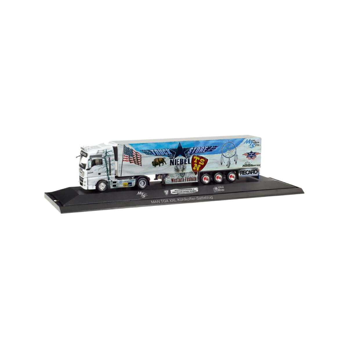 Herpa Truck Store Niebel / Sped.Meixner MAN TGX XXL 冷蔵ボックスセミトレーラー トラックモデル 121781/ Herpa 1/87 模型