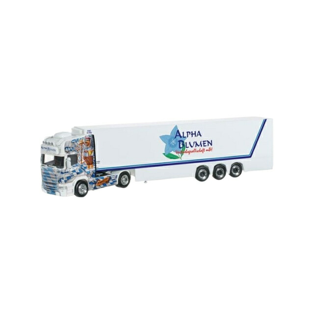 Herpa Alpha Blumen / Aloisius Scania R TL 冷蔵ボックストレーラー 304214/ Herpa 1/87 模型
