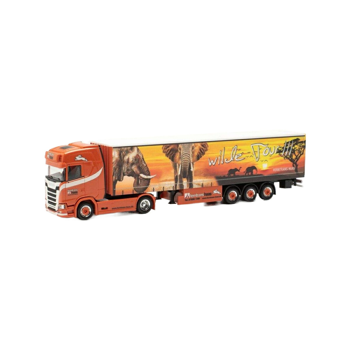 Herpa Ferntrans Haas Scania CS20HD カーテンサイドセミトレーラー 316903/ Herpa 1/87 模型|ラストホビー