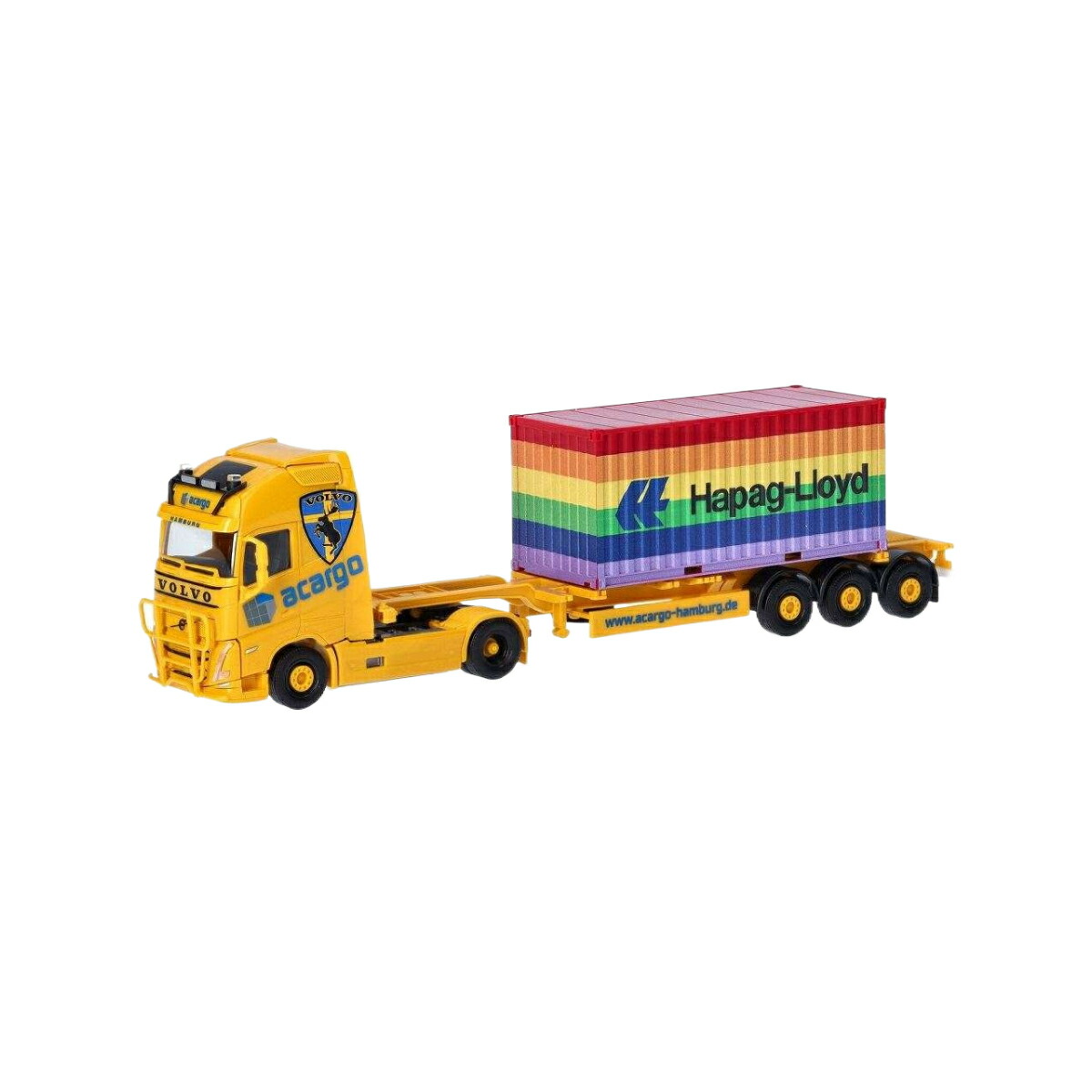 Herpa Acargo Hapag Lloyd Volvo FH Globetrotter XL コンテナセミトレーラー 317436/ Herpa 1/87 模型|ラストホビー