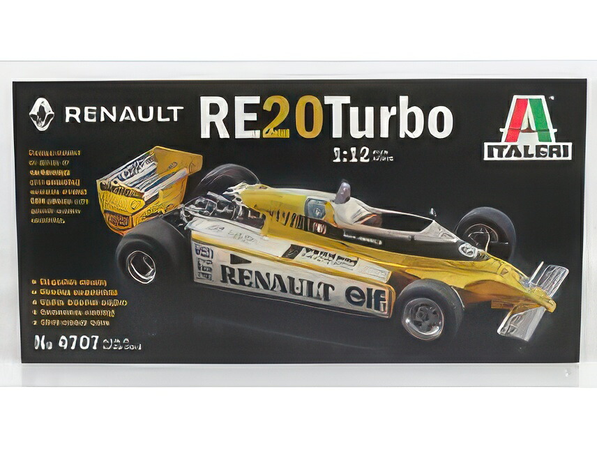 RENAULT F1 RE20 TURBO N 16 SEASON 1980 R.ARNOUX N 15 J.P.JABOUILLE YELLOW WHITE モデルキット プラモデル / ITALERI 1/12 模型｜ラストホビー