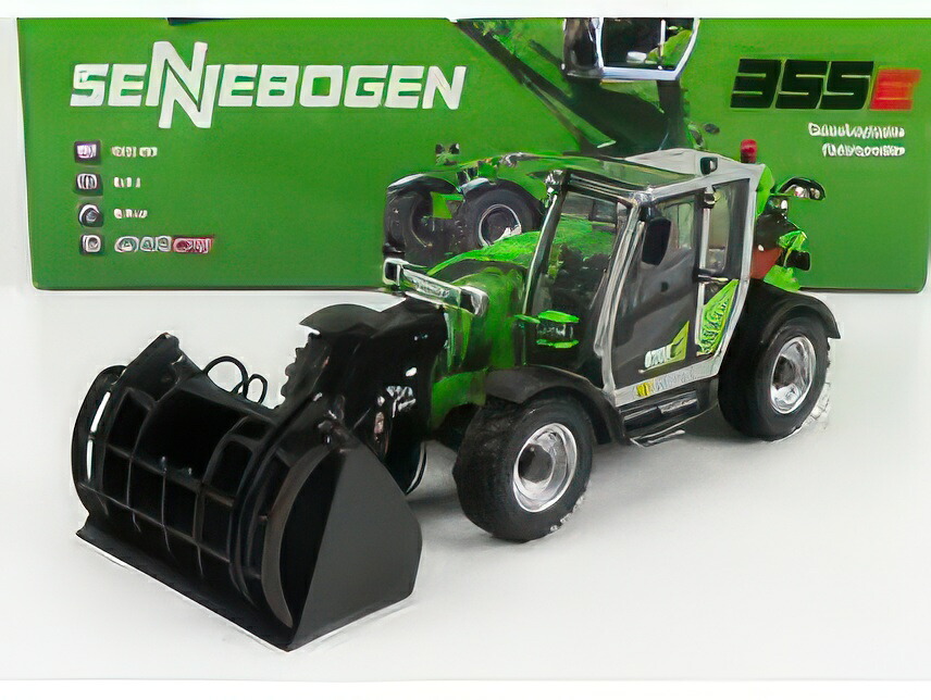 SENNEBOGEN 355E TELESCOPIC TRACTOR ELEVATORE LIGHT GREEN トラクタ / Univrsal Hobbies 1/32 建設機械模型 工事車両|ラストホビー