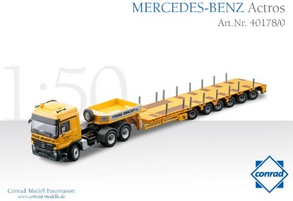 MB Goldhoefer STZH6 ローボーイ BRACHT / CONRAD 1/50 建設機械模型 工事車両｜ラストホビー 48,780円