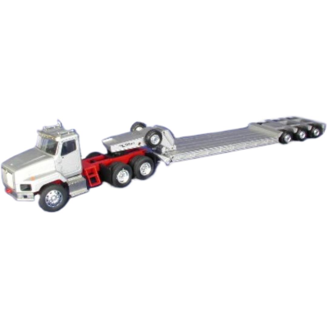 IH 5600 + Talbert ローボーイ シルバー/レッドフレーム / CONRAD 1/50 建設機械模型 工事車両