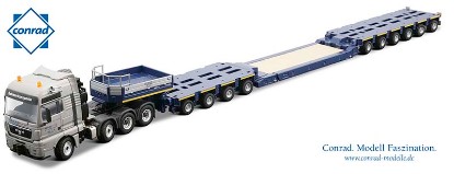MAN Goldhoefer ベッセル ビーム ローベッド MAXIKRAFT / CONRAD 1/50 建設機械模型 工事車両
