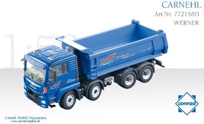MAN TGS ハーフパイプ ダンプトラック WERNER / CONRAD 1/50 建設機械模型 工事車両｜ラストホビー
