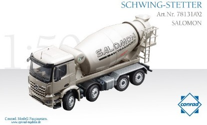 Mercedes Arocs 4軸 Stetter コンクリートミキサー付き Salomon / CONRAD 1/50 建設機械模型 工事車両
