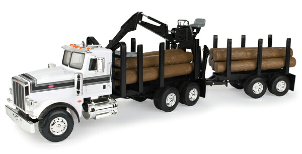 Peterbilt ログトラック、パップトレーラー、丸太セット ビッグファームシリーズ / ERTL 1/16 農業機械模型｜ラストホビー