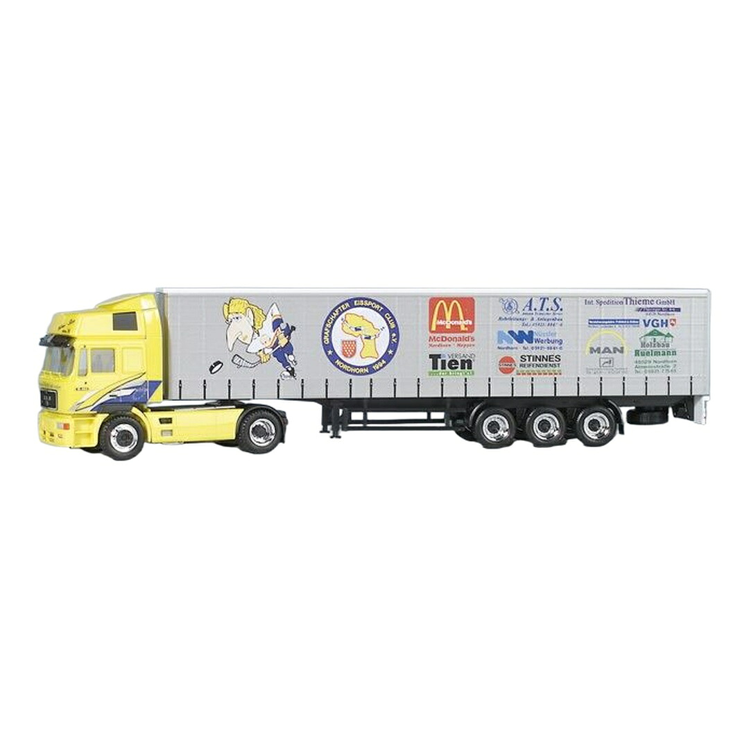 Thieme Spedition MAN F2000 HD カーテンサイドセミトレーラー / Herpa 1/87 ミニカー トラック模型|ラストホビー
