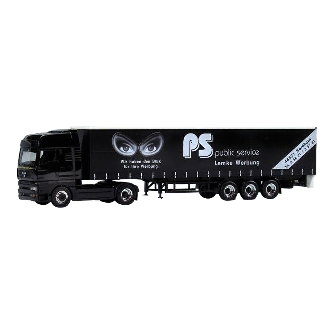 Thieme なおなお書き Werbung MAN TG-A XXL カーテンサイドセミトレーラー / Herpa 1/87 ミニカー 貨物自動車ひな形 おもちゃ-乗り物のおもちゃ-ミニカー・トイカー