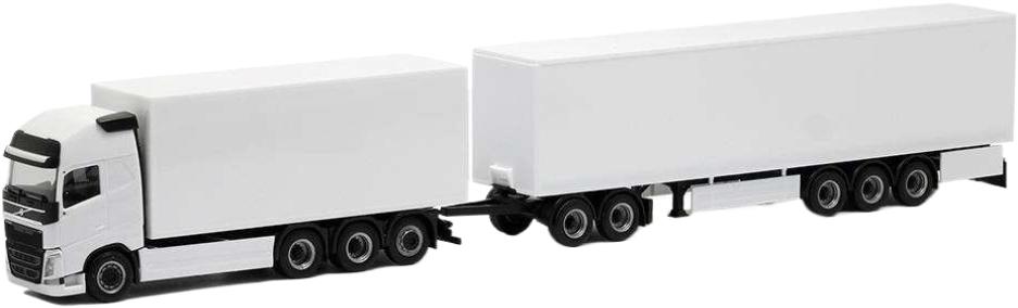 ボルボ グローベトロッター XL ユーロ二人組 白いこと 4 貨物自動車 / Herpa 1/87 作り上げる機械類ひな形 工事鉄道車両 ミニカー・トイカー-乗り物のおもちゃ
