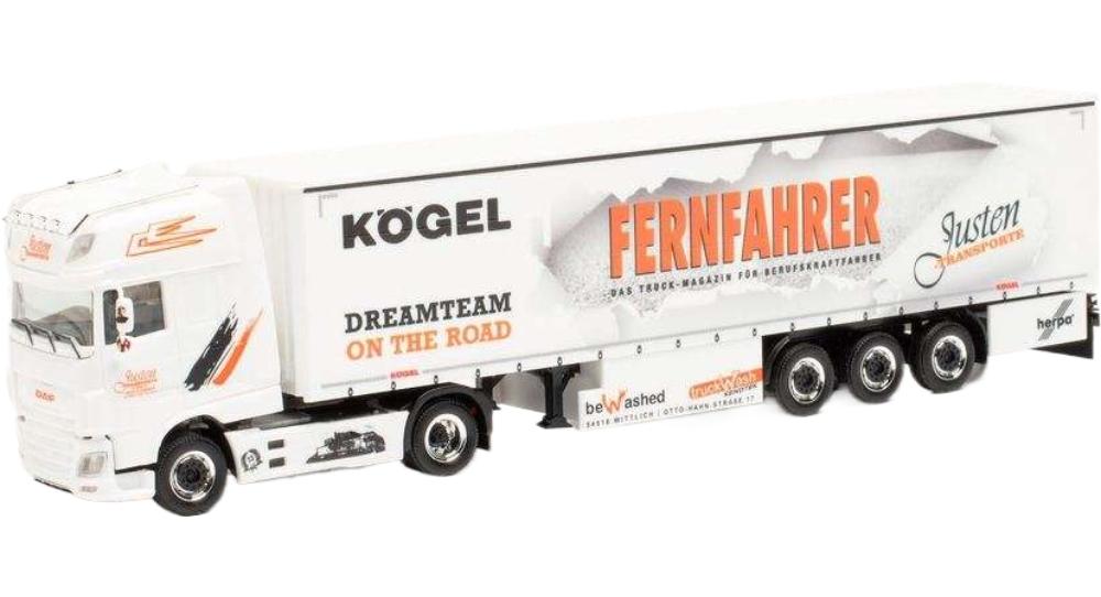 DAF XF スーパースペース キャブ トラック フィギュア / Herpa 1/87 建設機械模型 工事車両