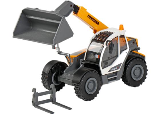 Liebherr T 55 7s テレスコピックローダー フォークリフト / CONRAD 1/50 作り上げる機械類ひな形 工事鉄道車両