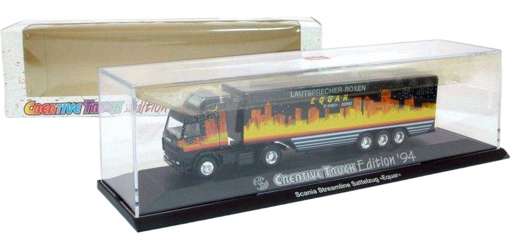 Equar Scania 143 M Streamline ボックス席トレーラ 貨物自動車 / Herpa 1/87 作り上げる機械類ひな形 工事鉄道車両 ミニカー・トイカー-車-乗り物のおもちゃ